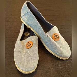 Nautical blue loafers